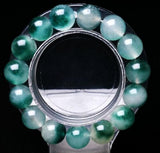 12mm Green Jadeite Round Bead Bracelet