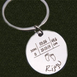 Baby Stats Keychain & Tooth Keepsake Gift Set