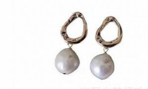 Irregular Baroque 14K Pearl Earrings Jewelry
