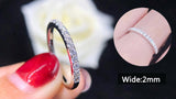 2mm Zircon Tibetan Silver Ring for Women