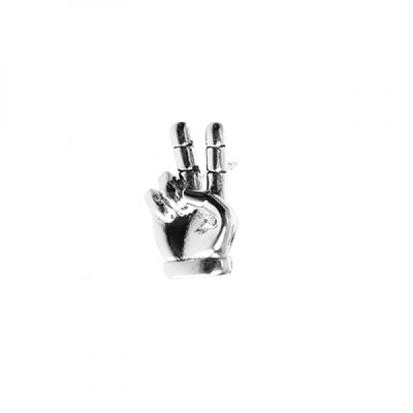 S925 Sterling Silver Victory Earrings Unisex