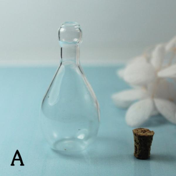 4PCS Cork Glass Bottle Vial with Cork Wish Bottle Tiny Glass Bottles