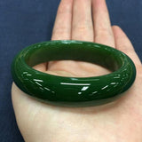 Natural Hetian Jade Green Bracelet Princess Jewelry
