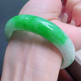 Natural Burmese Jadeite Light Green 54-64mm Bracelet Princess Jewelry
