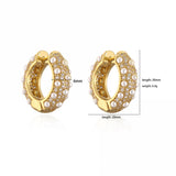 HECHENG Geometric Stud Earrings Zircon Party Jewelry
