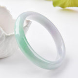 Certified A-Class 54-62mm Green Purple Myanmar Jade Princess Bracelet