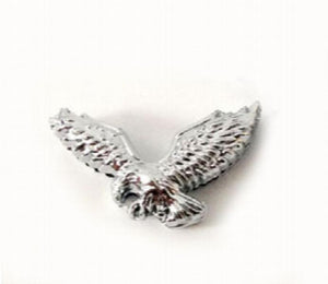 100PCS 8MM Silver Plated Eagle Slide Charms For Leather Bracelet DIY Gift