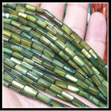 100pcs Mother of Pearl Shell Beads 4x8mm Drum Shape DIY Bracelet Making