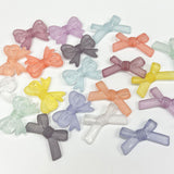Acrylic Matte Mist Bowknot Fork Junction Beaded Necklace DIY Materials