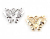 20PCS Butterfly Pendant Hang Charms 24x18mm DIY Accessory For Floating Locket