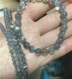 RARE 8MM Sleeping Beauty Dark Labradorite Round Beads