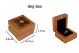 Wood Ring Pendant Jewelry Box Necklace Bangle Storage Case