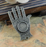 20pcs Antique Bronze Plated Palm Bottom Bracket Charm Pendants 36*60MM