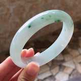 Zheru Jewelry Natural Myanmar Jadeite 54-64mm Flower Bracelet Princess Jewelry