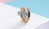 925 Silver Bee Honeybee Beads for Charm Bracelet Jewelry Making