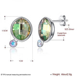S925 Sterling Silver Stud Earrings Sparkling Crystal Earrings for Women