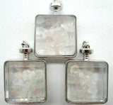 Irregular Gravel Stone & Glass Pendant for DIY Jewelry Making Necklace