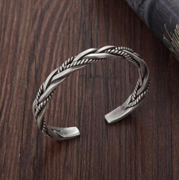 Silver Plated Cuff Bracelet Bangle for Women