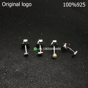 925 Silver Spain Bear Earrings, Cute Animal Design Jewelry