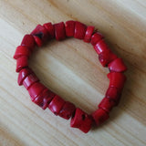 Red Coral Bracelet Healing Gemstone Fine Jewelry Bangle