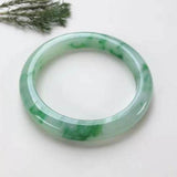 Zheru Jadeite Green Flower Bracelet 54-64mm - Princess Jewelry