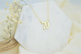 Old English Number Necklace Personalized Year Gothic Stainless