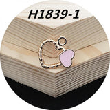 100PCs 17*18MM Enamel Heart Charms Oil Drop Necklace Pendants