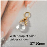 Water Drop Store Decoration Geometry Locket Charms DIY Earring Accessory