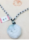 Emerald Jade Carved Unicorn Pendant Necklace