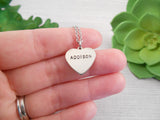 Personalized Name Heart Necklace Stainless Steel Jewelry For Women