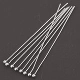 6pcs 925 Sterling Silver Ball Head Pins Needles For Beads Earring Jewelry