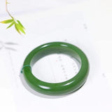 Natural Hetian Jade Green Bracelet 54mm-64mm