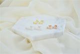 Personalized Name Stud Earrings Stainless Steel Rose Plated