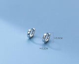 Asymmetry 925 Silver Moon Sun Ear-bone Hoop Earrings