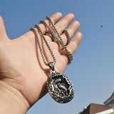 National Style Men's Titanium Steel Carp Necklace Good Luck Pendant