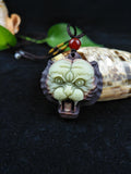 Chinese Purple Robed Jade Tiger Pendant Necklace Lucky Amulet Set