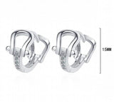 925 Silver Filled Horseshoe Hoop Earrings U Shape Jewelry