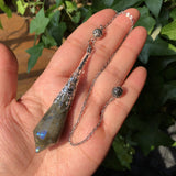Natural High Labradorite Pendulum Divination Pendant