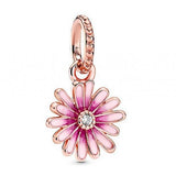 Spring Collections Heart Silver Plated Charms Bead for Women DIY Jewelry