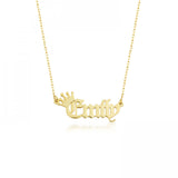 Personalized Crow Old English Name Necklace - Mothers