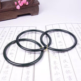Natural Hetian Jade Thin Strip Bracelet Princess Jewelry Gift