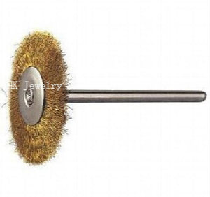 100pcs Jewelry Wire Brush Brass Wheel 2.35mm Shank Polishing Brush