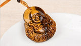 Tiger Eye Stone Maitreya Buddha Pendant Charm Collection