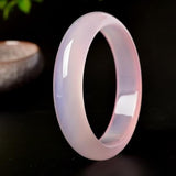 Natural Agate Chalcedony Pink 54-62mm Bracelet Princess Jewelry