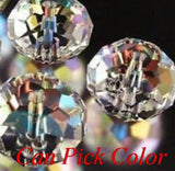 6mm Mixed Faceted Glass Crystal Beads 1000Pcs/lot