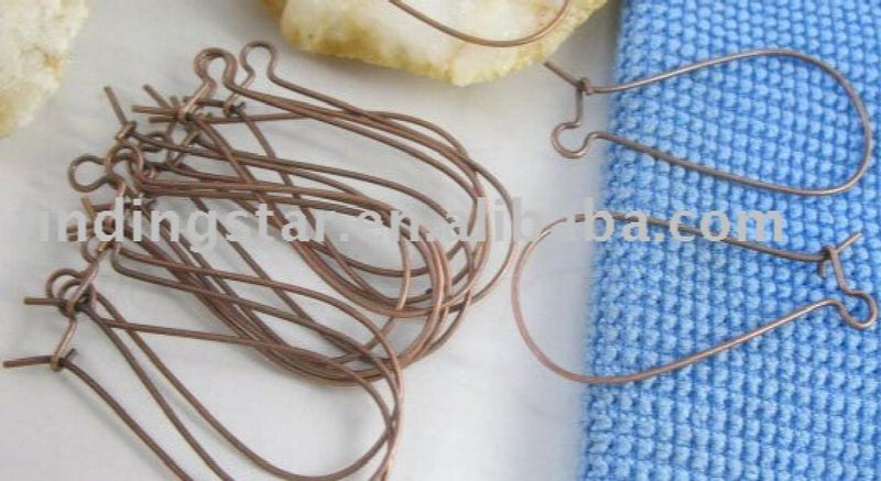 2000PCS Antiqued Copper Kidney Earring Wire M603