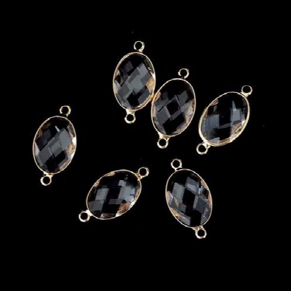 10Pcs Glass Crystal Water Drop Pendant Tear Charm DIY Jewelry Making