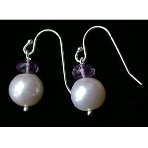 Amethyst Sterling Silver Dangle Earrings
