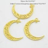 30 pcs/Lot Vintage Metal Alloy Hollow Moon Charms Jewelry Diy Pendants