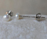 Small Pearl Stud Earrings 3.5-4mm Freshwater Pearl 925 Sterling Silver